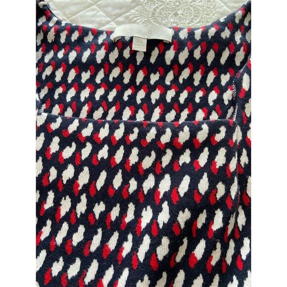 Eri + Ali Peplum Top Red, Blue White Knit Size XS - Picture 6 of 11